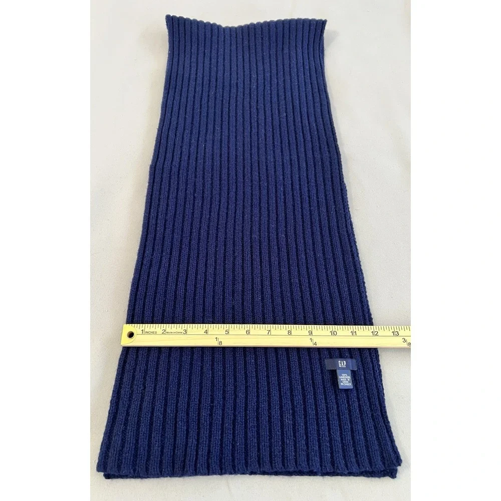 Gap Men's Navy Blue 100%‎ Lambswool Scarf